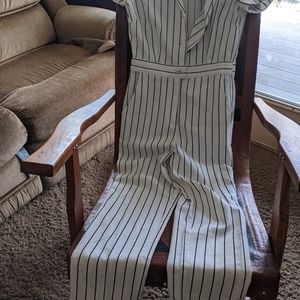 Pinstripe Jumper w Homemade buttons